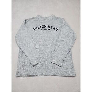Hilton Head Island‎ Knit Pullover  Long Sleeve Gray Size Med